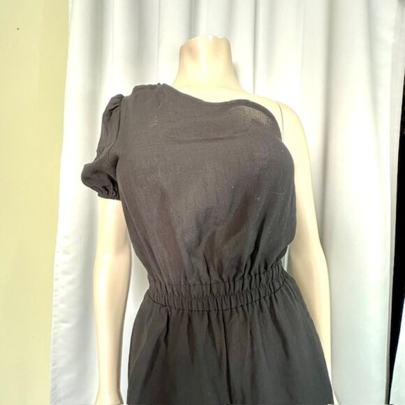 MVN The Label Women’s Black Wide Leg One-Shoulder Lancey Jumpsuit Size S / 4 - Picture 6 of 13
